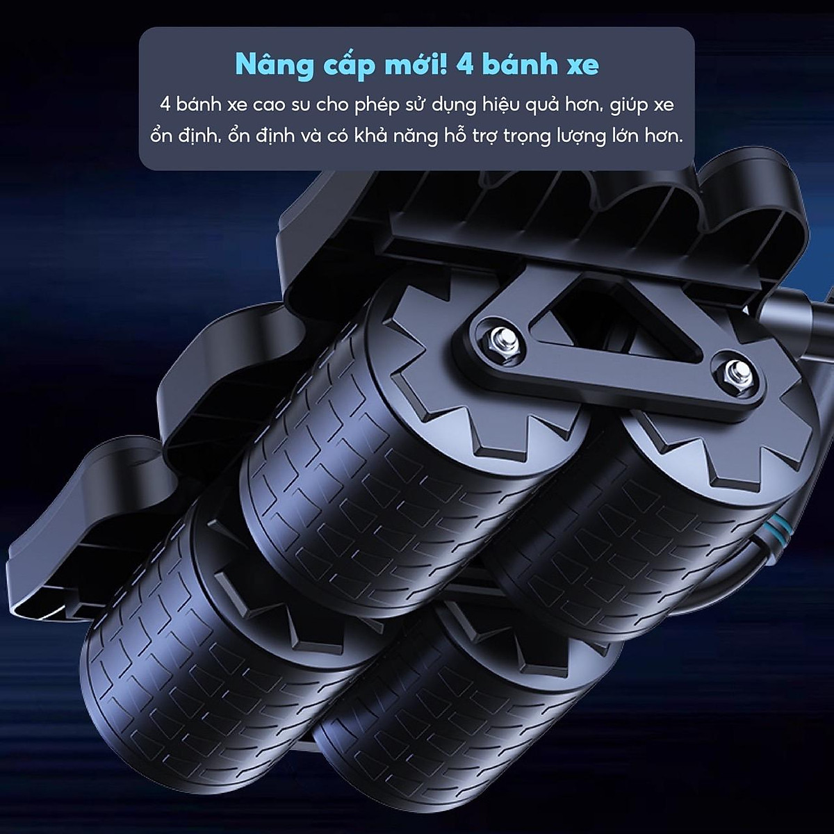 Con Lăn 4 Bánh RW099 - RW100 Tập Bụng Trợ Lực Thế Hệ Mới - Khuỷu Tay - Plank Tại Nhà