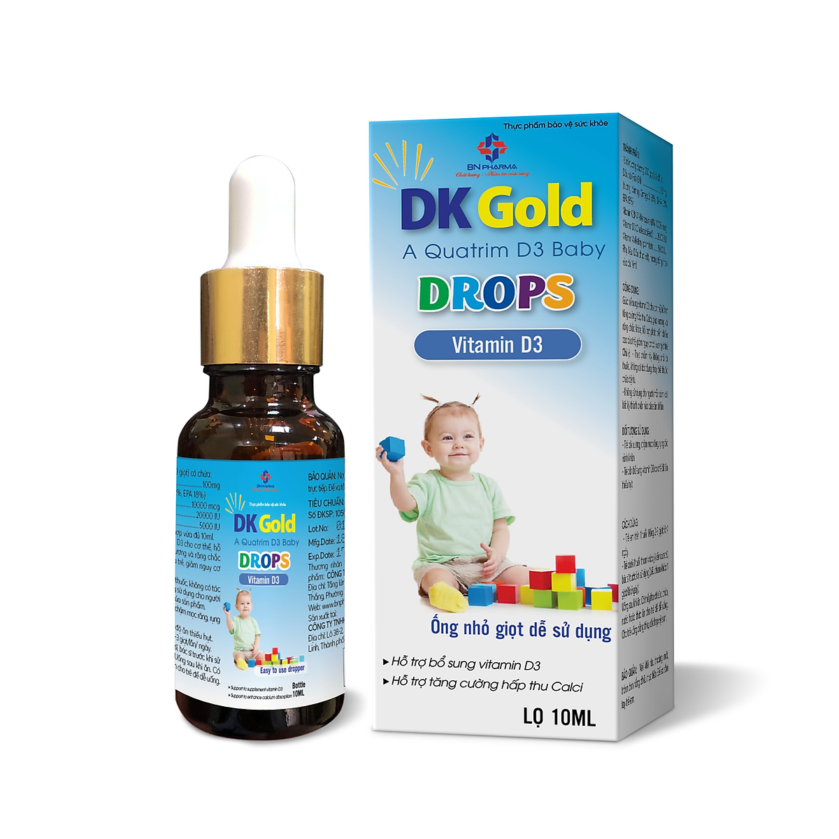 Mua DK GOLD A QUATRIM D3 BABY DROPS VITAMIN K2 D3 Chai 10ml Bổ sung