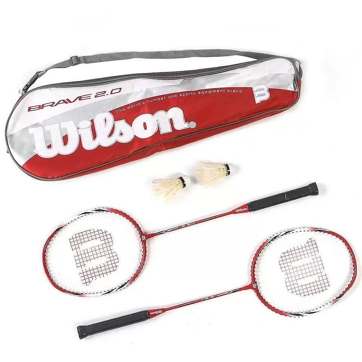 Bộ Vợt Cầu Lông Wilson Badminton Brave 2.0, Chất Liệu Thép Bền Nhẹ