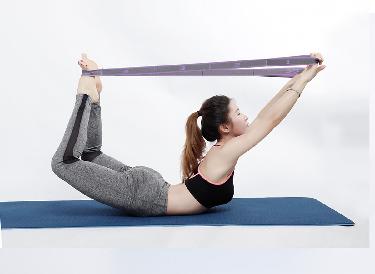 Dây tập yoga chia 9 đốt co giãn (KT 105 x 3.6cm)