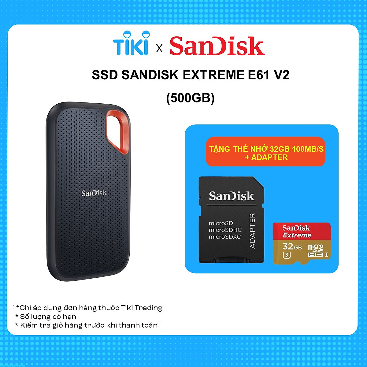 Ổ Cứng Di Động Gắn Ngoài SSD Sandisk Extreme Portable USB Type C Gen 2 - Hàng Chính Hãng