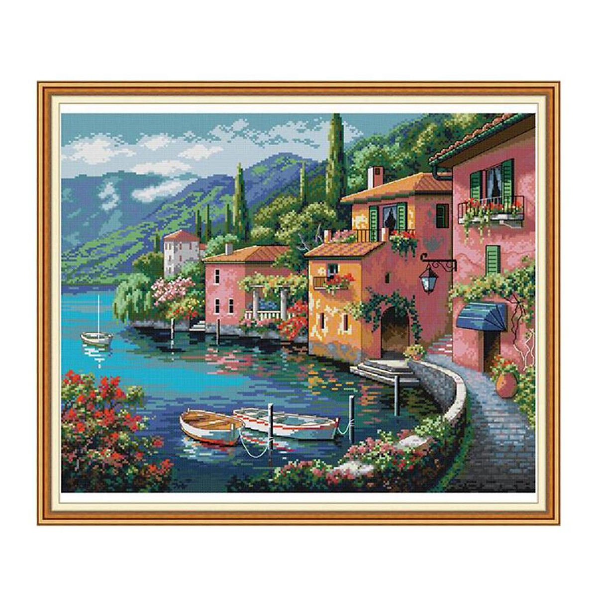 Dimensions Stamped Cross Stitch Kits Town Embroidery Cloth DIY Needlecraft Dimensions Stamped Cross Stitch Kits Town Embroidery Cloth Diy Needlecraft
