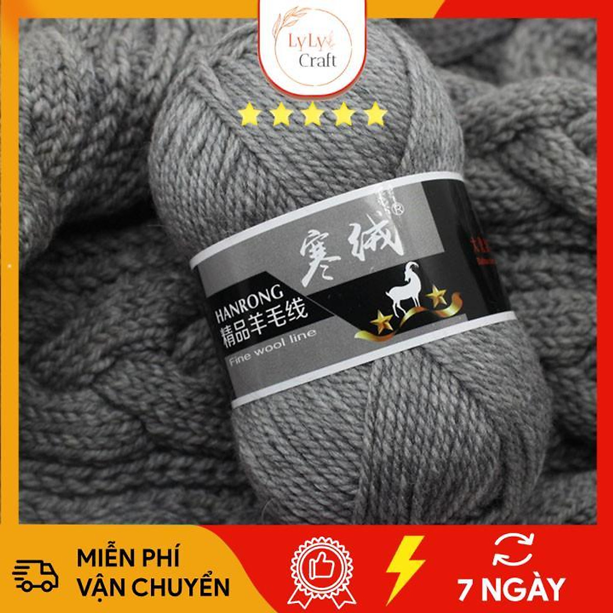 Len Đan Khăn Lông Cừu Nhập Khẩu Cao Cấp , Dụng Cụ Đan Móc Thủ Công Thú