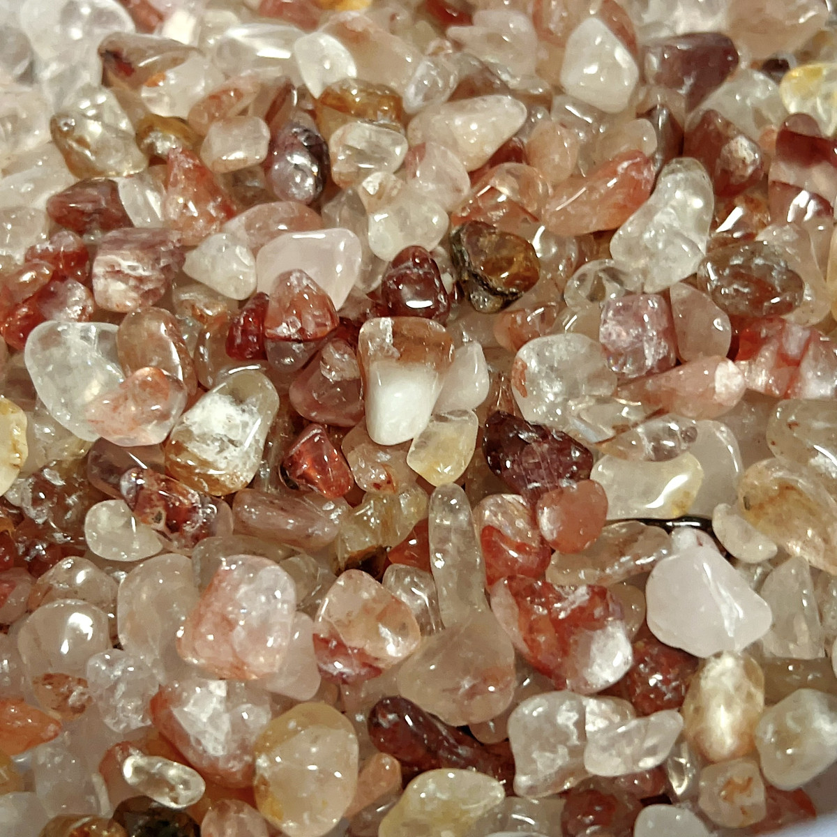 100g Vụn đá Fire Quartz - Thạch anh lửa tự nhiên