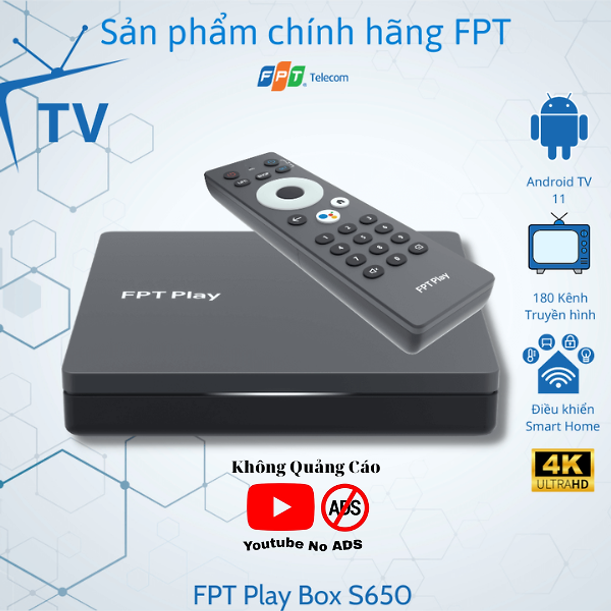FPT Play Box 2022 mã S650 – box Android Tốt Nhất VN - Tặng kèm gói 14 tháng truyền hình FPT -  Hàng chính hãng
