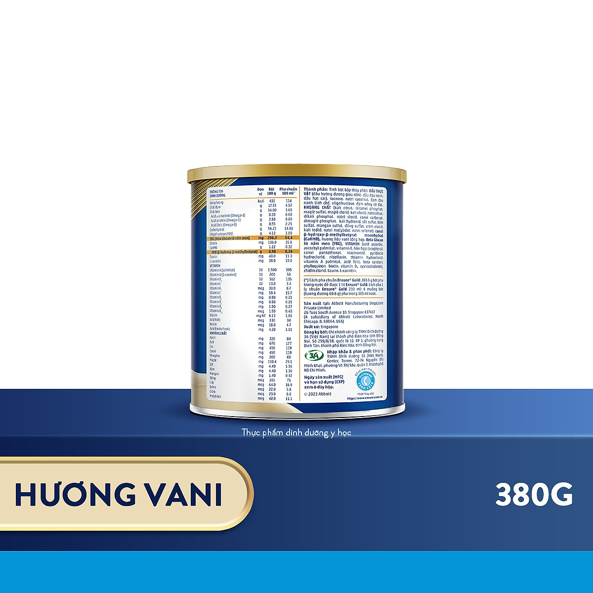 Thực phẩm dinh dưỡng y học Ensure Gold 380g/400g