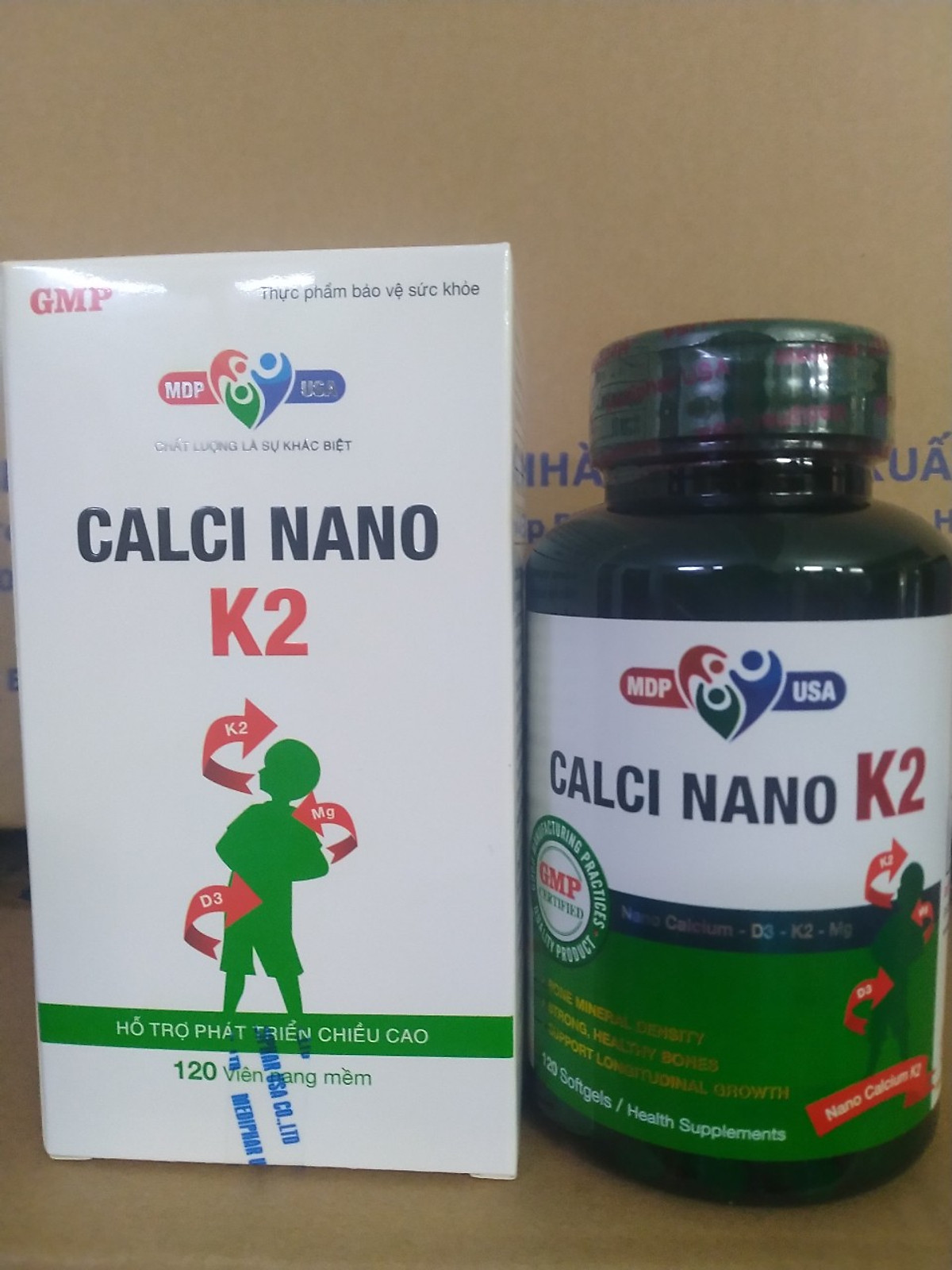 Thực phẩm chức năng Calci Nano K2 Softgels - tăng chiều cao, bổ sung canxi và vitamin D hàng ngày