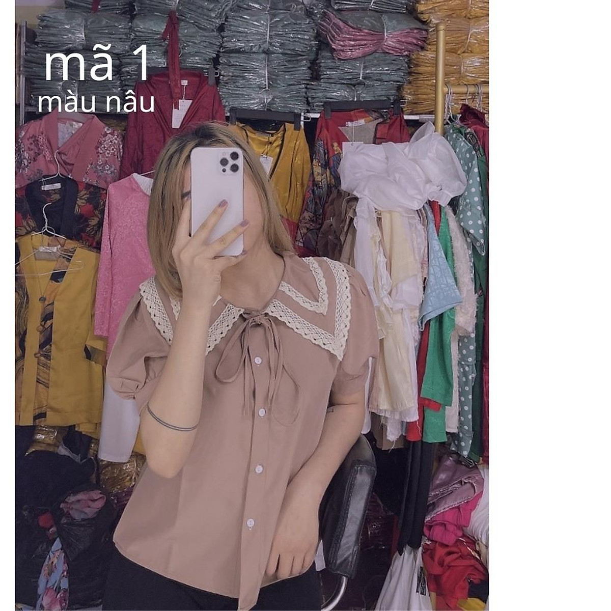 Áo cộc tay - Áo sơ mi nữ Bèo cực xinh