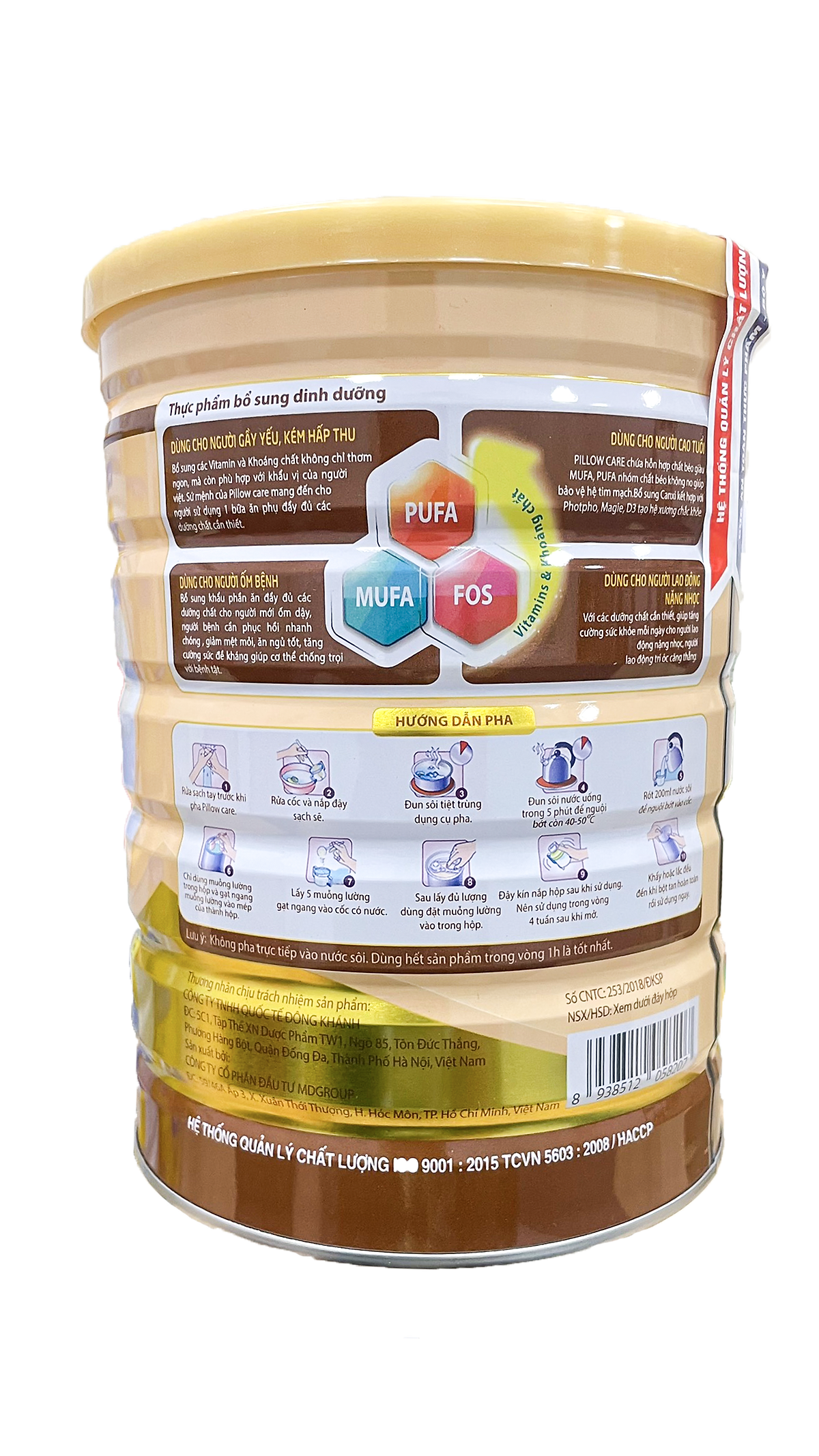 Sữa Bột Cho Người Lớn Phục Hồi Sức Khỏe Sau Khi Ốm Tăng Sức Đề Kháng Bổ Sung Vitamin Khoáng Chất Pillow Care