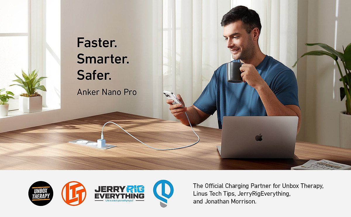 Sạc ANKER 511 Nano Pro 20W A2637 1 cổng USB-C PiQ 3.0 tương thích PD - A2637 - Hỗ trợ sạc nhanh 20W cho iPhone 13 trở lên.