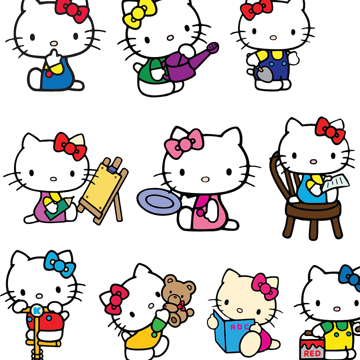 combo 10 đến 60 sticker Hello Kitty dễ thương dán bảng học thẻ học sinh  sinh viên túi đựng bút  random hình  Shopee Việt Nam