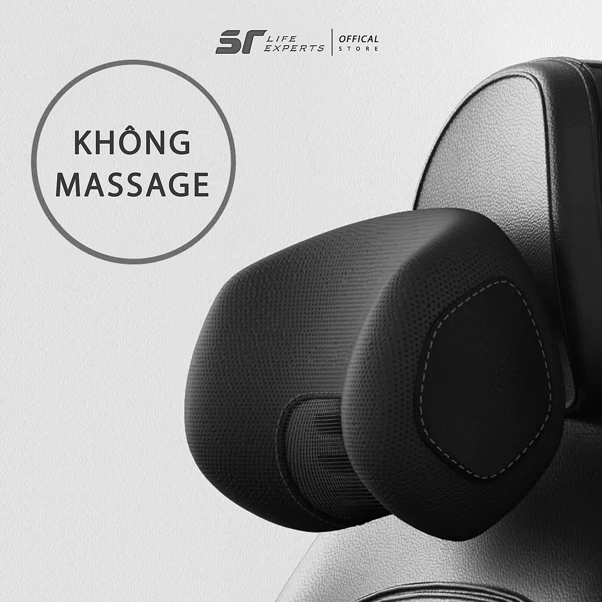 Gối Tựa Đầu Ô Tô Tích Hợp Massage 6 Chế Độ Cao Cấp, Gối Kê Cổ Cao Su Non , Chống Đau Mỏi Cổ Vai Cột Sống Lưng - Sairui