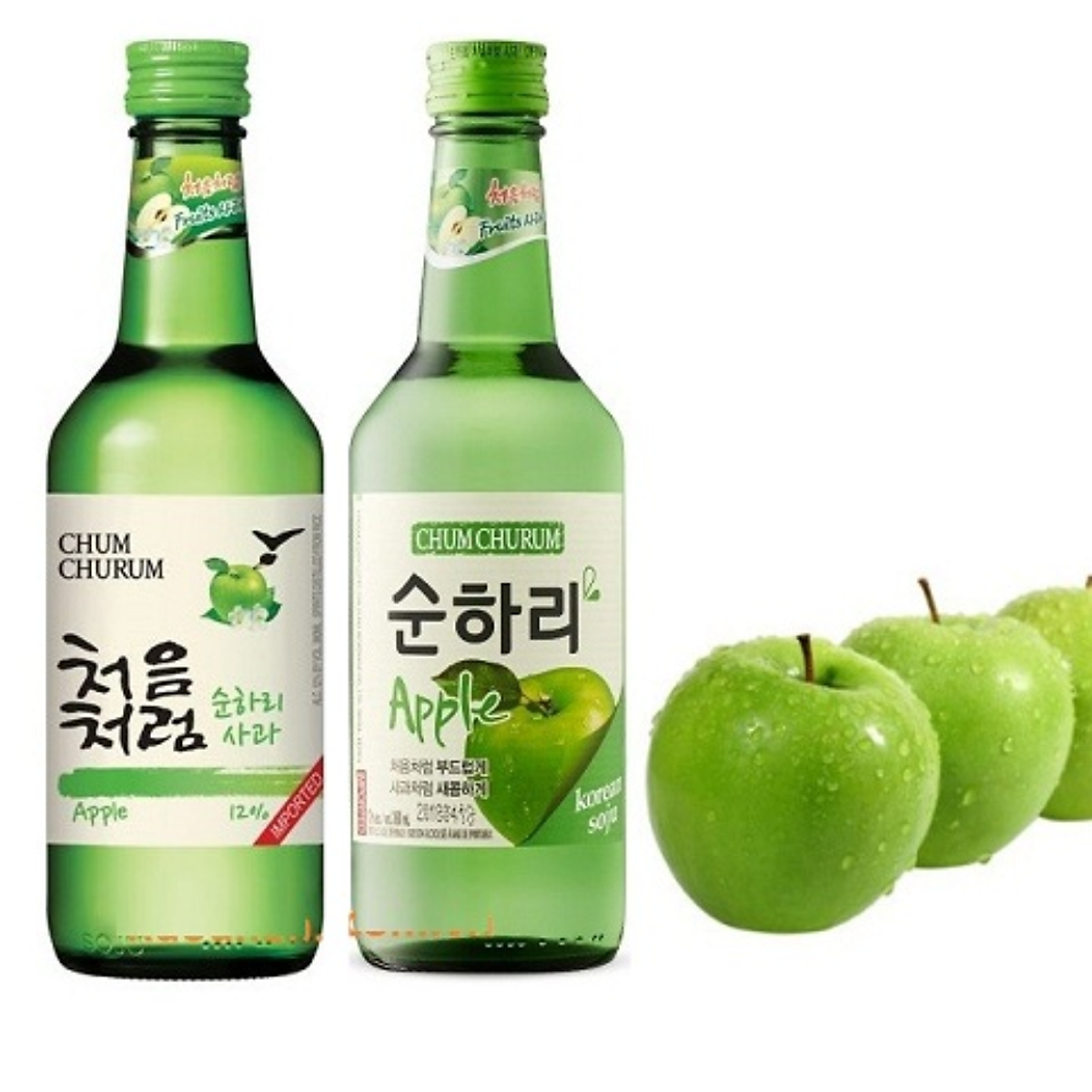 Rượu Chum Churum Soju vị táo 12% 360ml