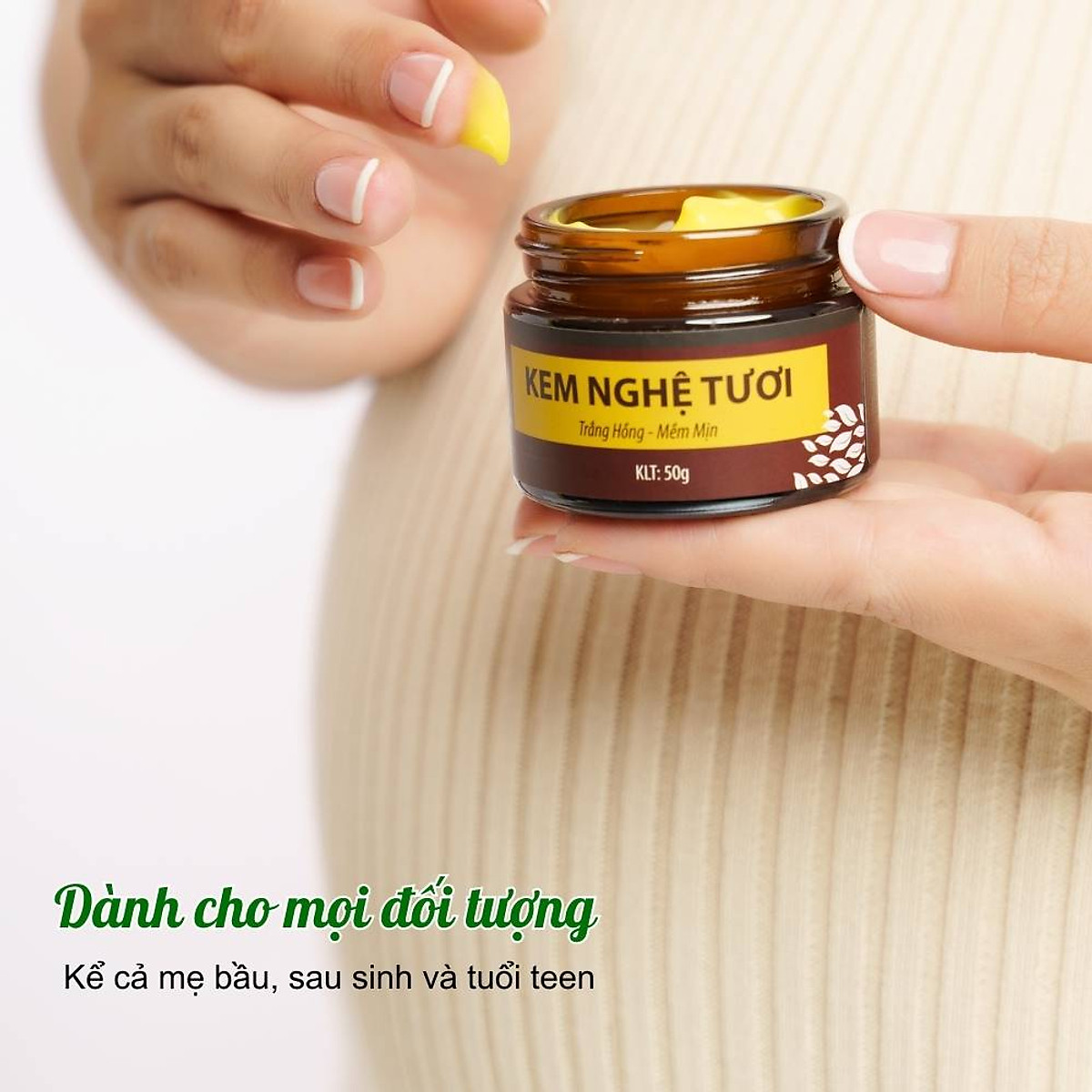 Kem nghệ tươi dưỡng da trắng mịn, sạch sạm nám Wonmom 50g