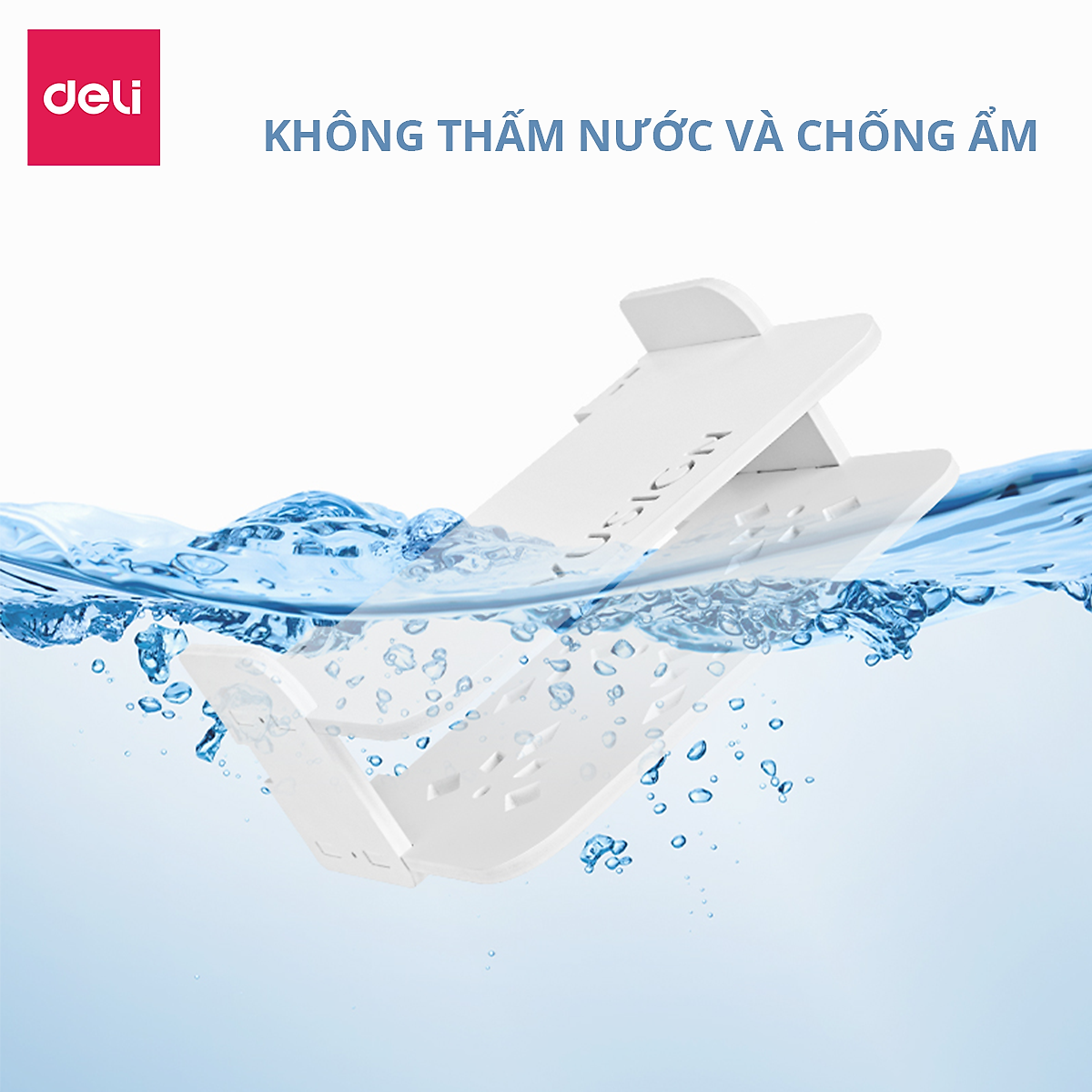 Kệ Wifi Treo Tường , Giá Đỡ Wifi Đầu Kỹ Thuật Số Modem Máy Chiếu Chất Liệu Cao Cấp Màu Trắng 2 Tầng Không Cần Khoan Deli - VS960 VS961
