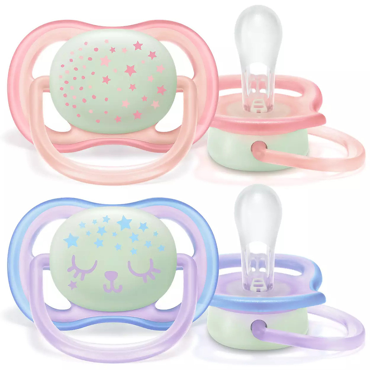 Ty ngậm ban đêm Philips Avent cho bé từ 0-6 tháng tuổi (vỉ 2 núm) SCF376/10 - Màu ngẫu nhiên