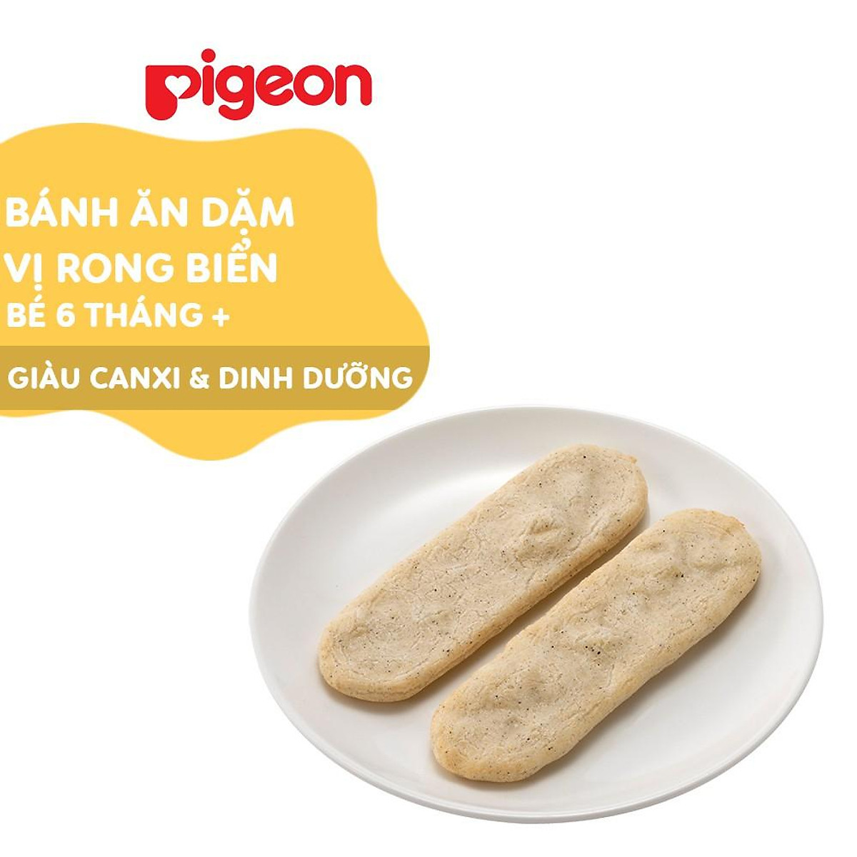 Bánh ăn dặm cho bé vị rong biển Pigeon 24g (6 túi/hộp) - HSD: 7/2023