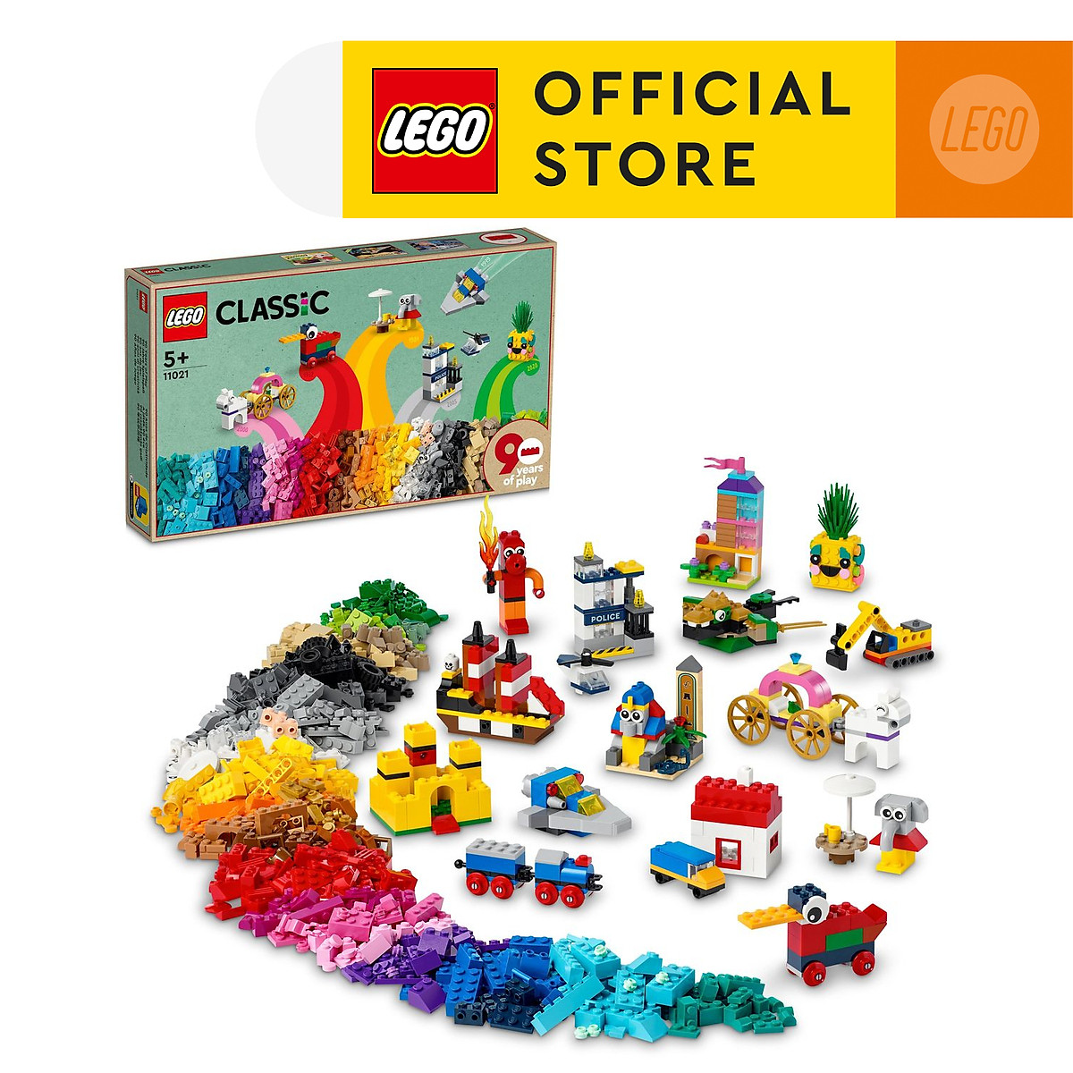 LEGO Classic 11021 Hộp gạch Classic sáng tạo phiên bản 90 năm ...