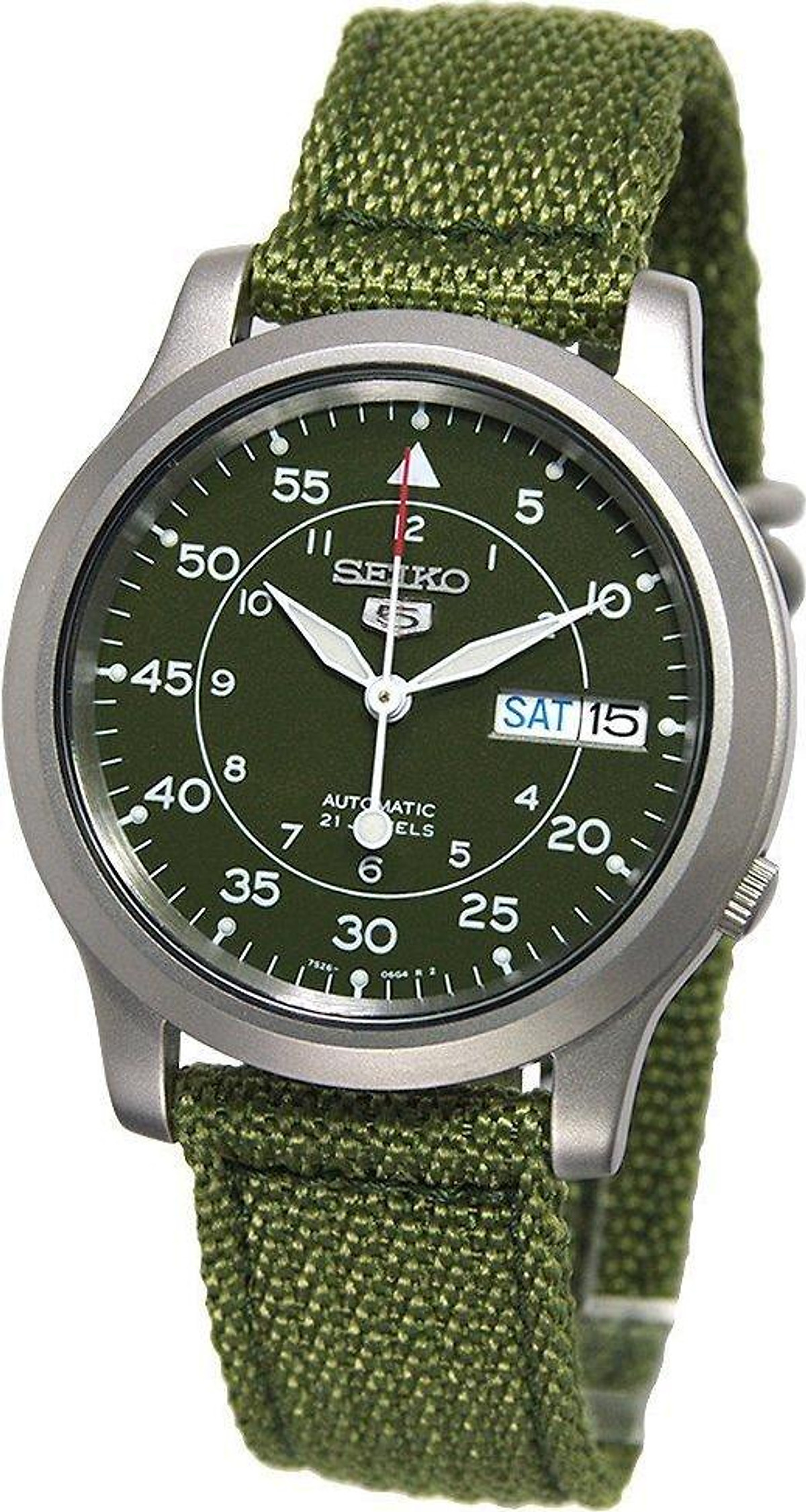 Mua Đồng Hồ Quân Đội Seiko 5 SNK805 Bằng Thép Không Gỉ Kèm Dây Canvas - Màu  Xanh Lá tại Global Ecom