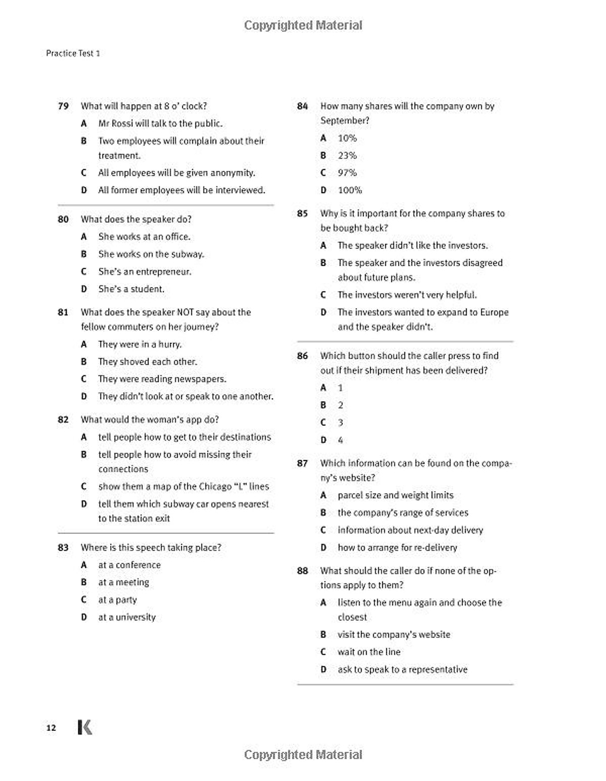 6 Practice Tests For TOEIC Listening And Reading: Online + Audio (Kaplan Test Prep)