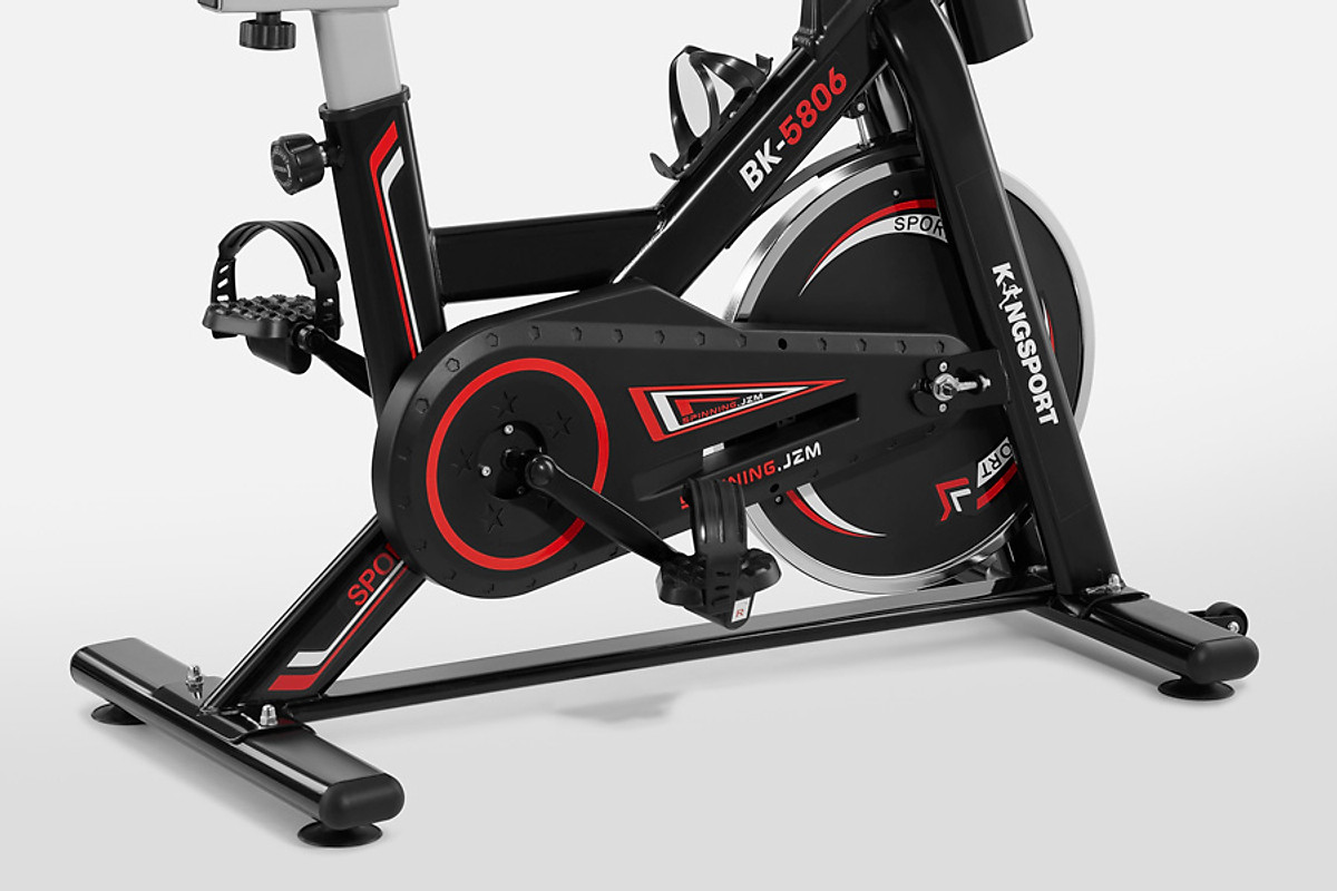 Xe đạp tập thể dục tại nhà Kingsport BK-5806 tải trọng tối đa 150kg, tích hợp đồng hồ thông minh đo nhịp tim và các thông số khi tập luyện, cân nặng phù hợp từ dưới 70-75kg