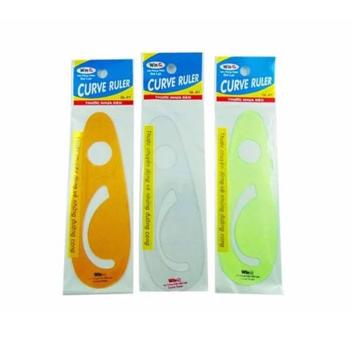 Thước Parabol Nhựa Dẻo WinQ QL - 01 (Mẫu Màu Giao Ngẫu Nhiên)