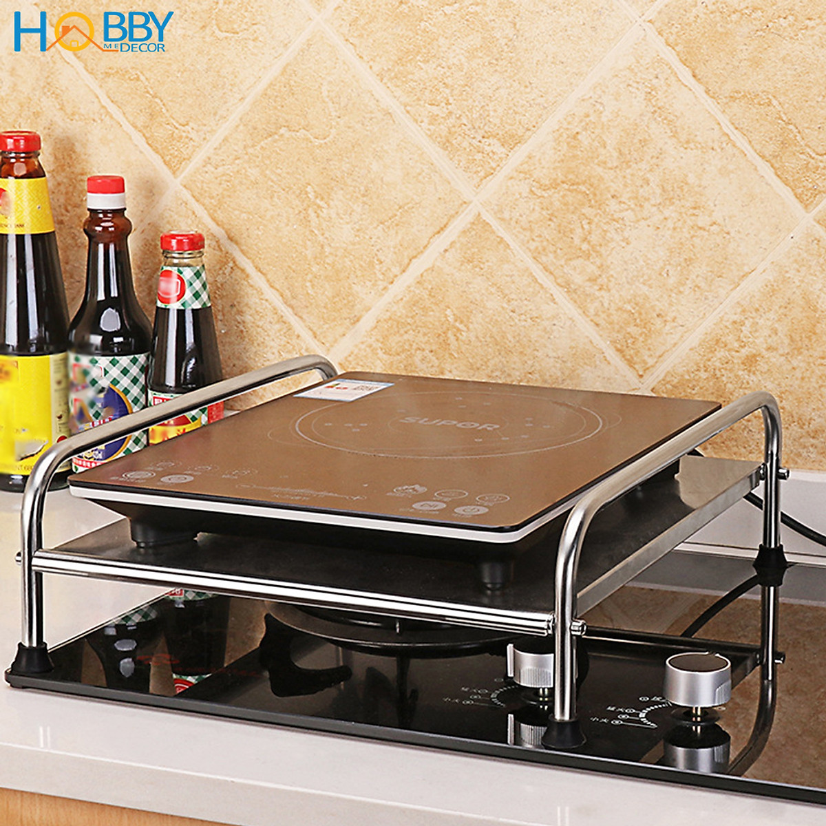 Kệ để bếp từ bếp gas mini 1 tầng tiện dụng Hobby Home Decor KBN1