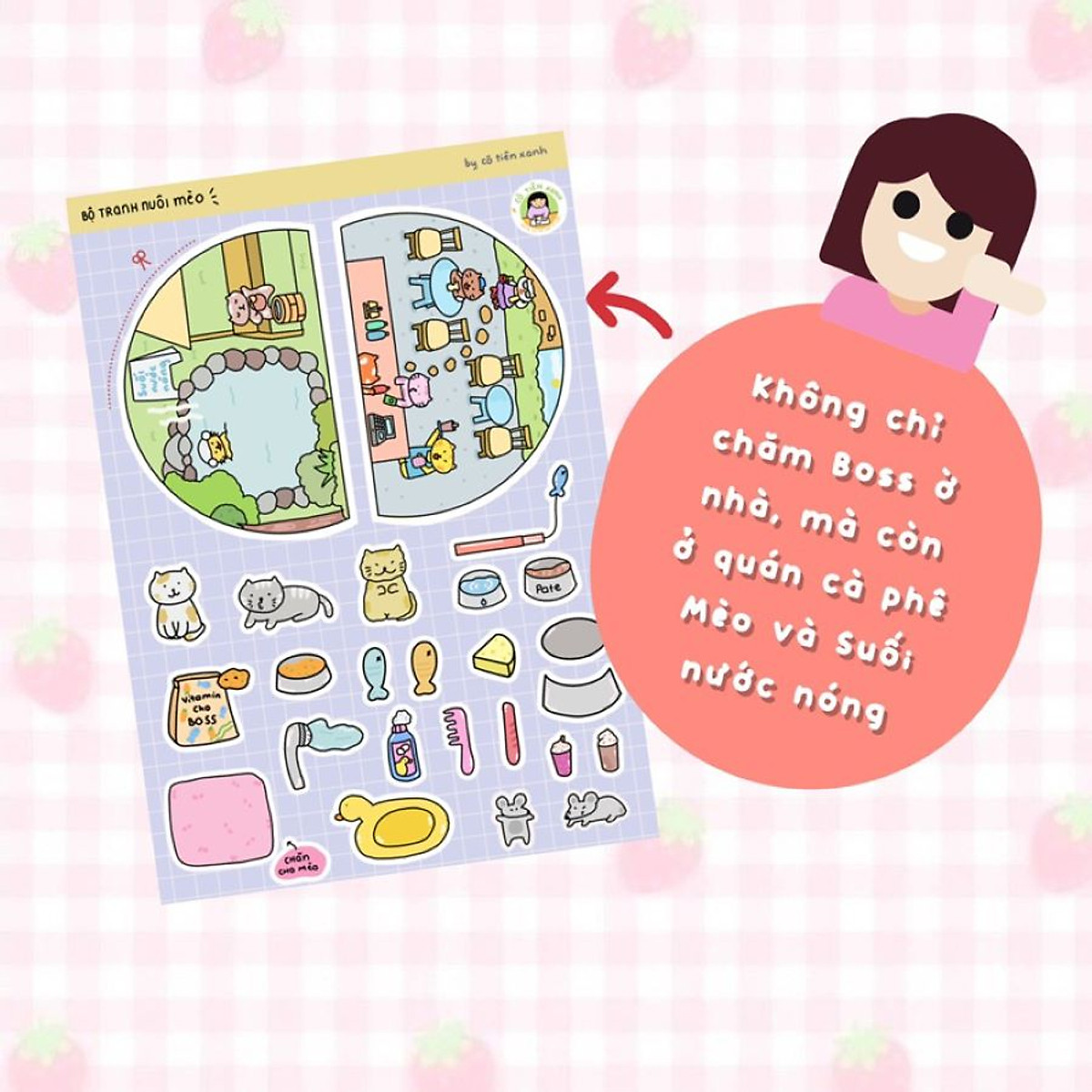Bộ Tranh Tương Tác Cô Tiên Xanh - Nuôi Mèo