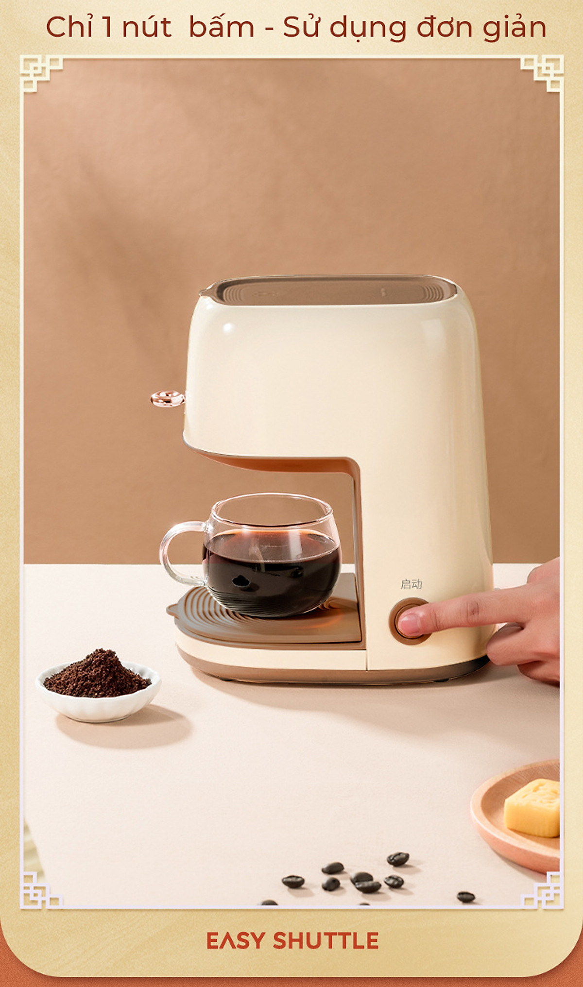 Máy Pha Cà Phê KONKA 2501M dễ sử dụng công suất 400W pha cà phê nhỏ giọt bình chứa tối đa 0.5L thời gian pha nhanh chóng thiết kế hiện đại sang trọng bảo hành 12 tháng - Hàng Nhập Khẩu