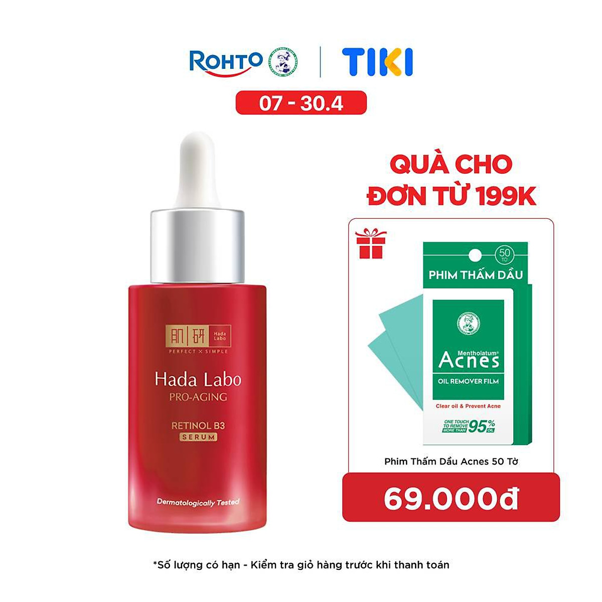 Serum cải thiện lão hóa Hada Labo Pro-Aging Retinol B3 Serum 30ml