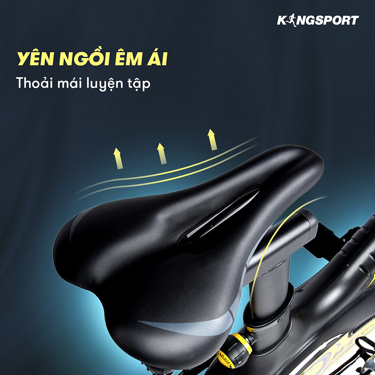 Xe đạp tập KINGSPORT BK-5804 kháng lực từ tính, tích hợp đồng hồ đo lường chỉ số, cân nặng phù hợp từ dưới 100-110kg