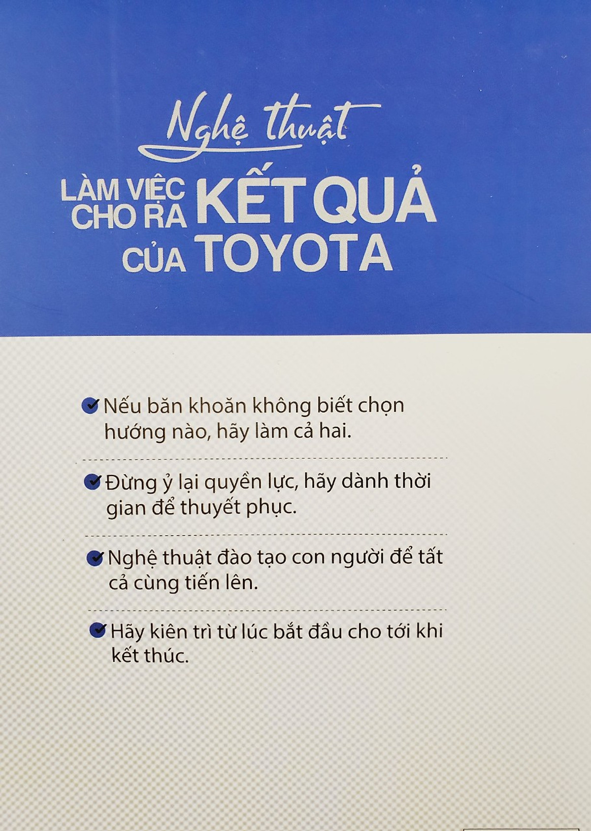 Nghệ Thuật Làm Việc Cho Ra Kết Quả Của TOYOTA