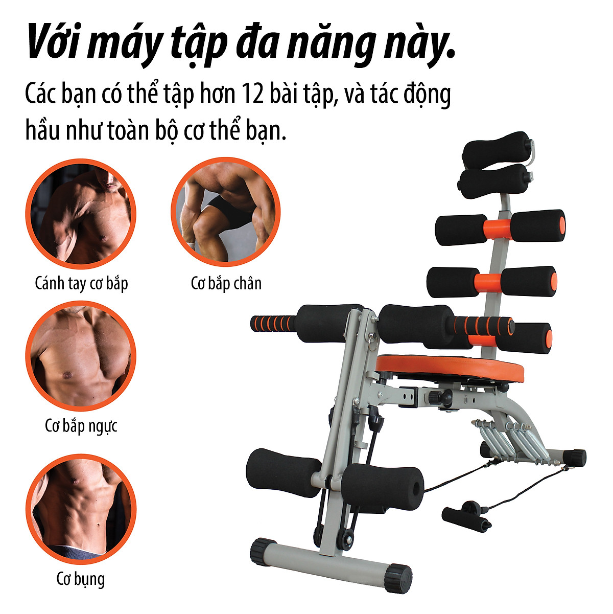 Máy Tập Đa năng New Six Pack Care mẫu mới model KM2017 (Hàng nhập khẩu)