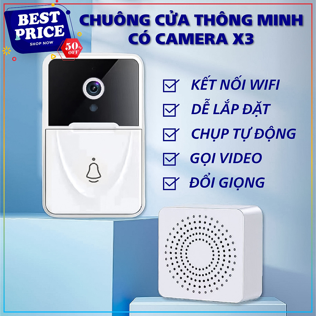 Chuông Cửa Thông Minh X3, M5, Camera An Ninh Gia Đình Chuông ...