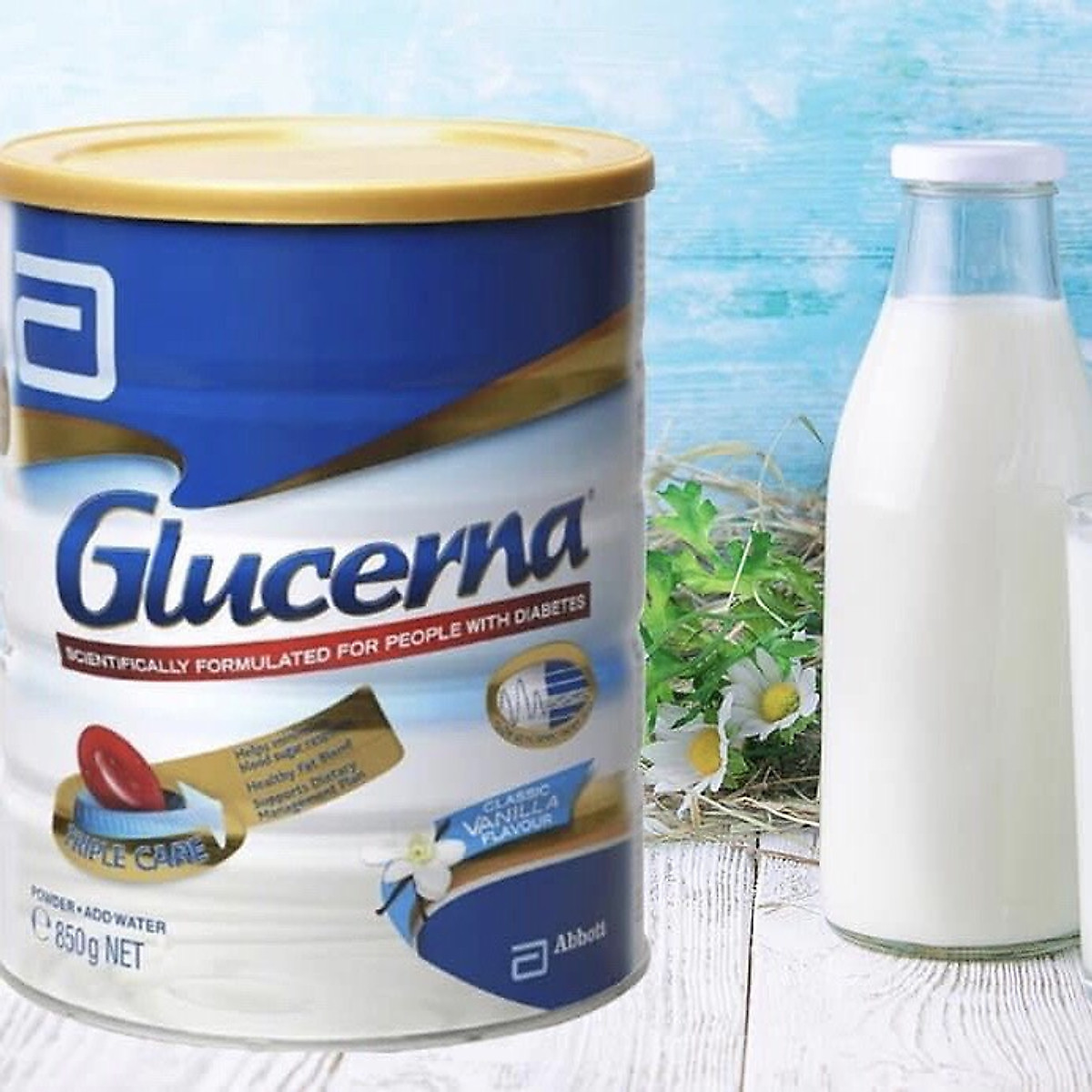 Sữa Dành Cho Người Tiểu Đường Abbott Glucerna Úc Bổ Sung Đầy Đủ Dinh Dưỡng Và Cân Bằng Đường Huyết - Lon 850g