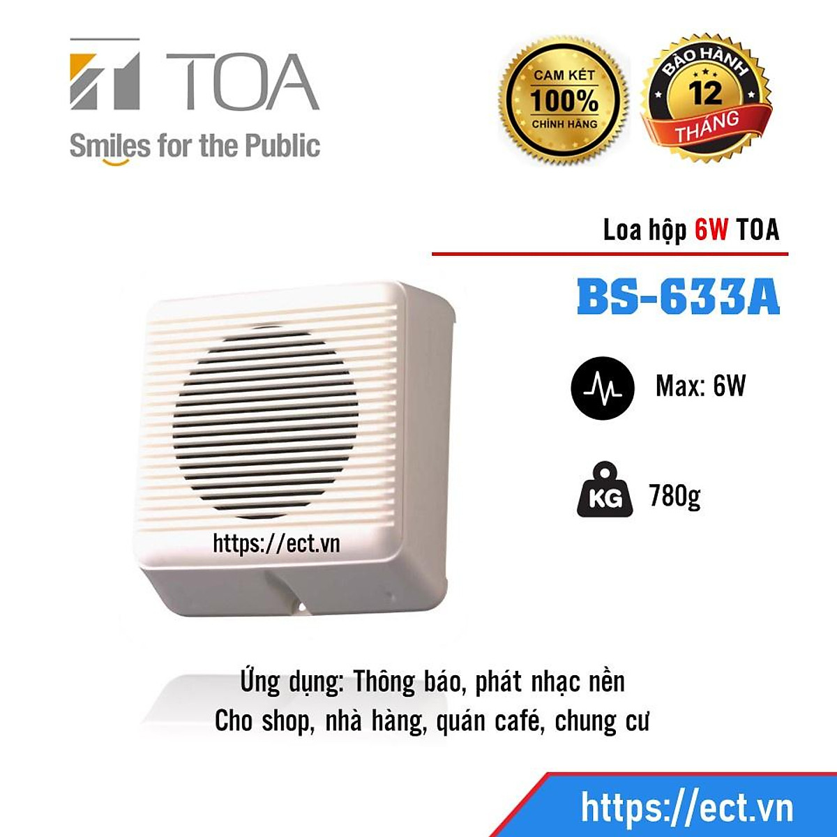 Mua Loa hộp treo tường 6W dùng trong thông báo, phát nhạc nền TOA BS ...