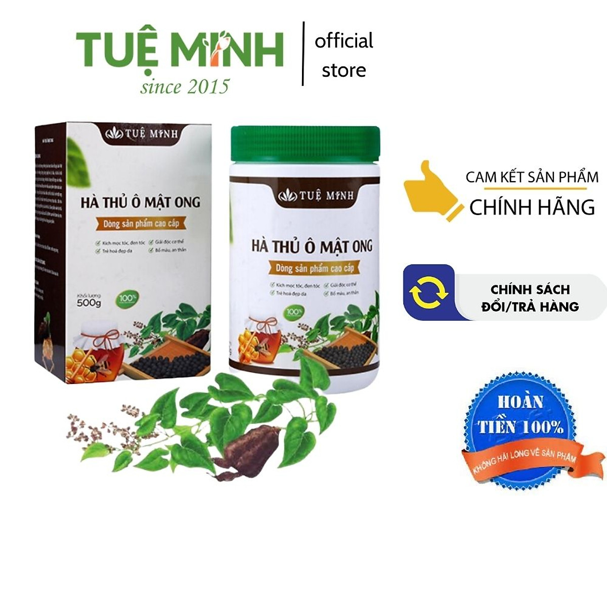 0.5Kg viên hà thủ ô mật ong Tuệ Minh hàng chất lượng tốt giá tốt