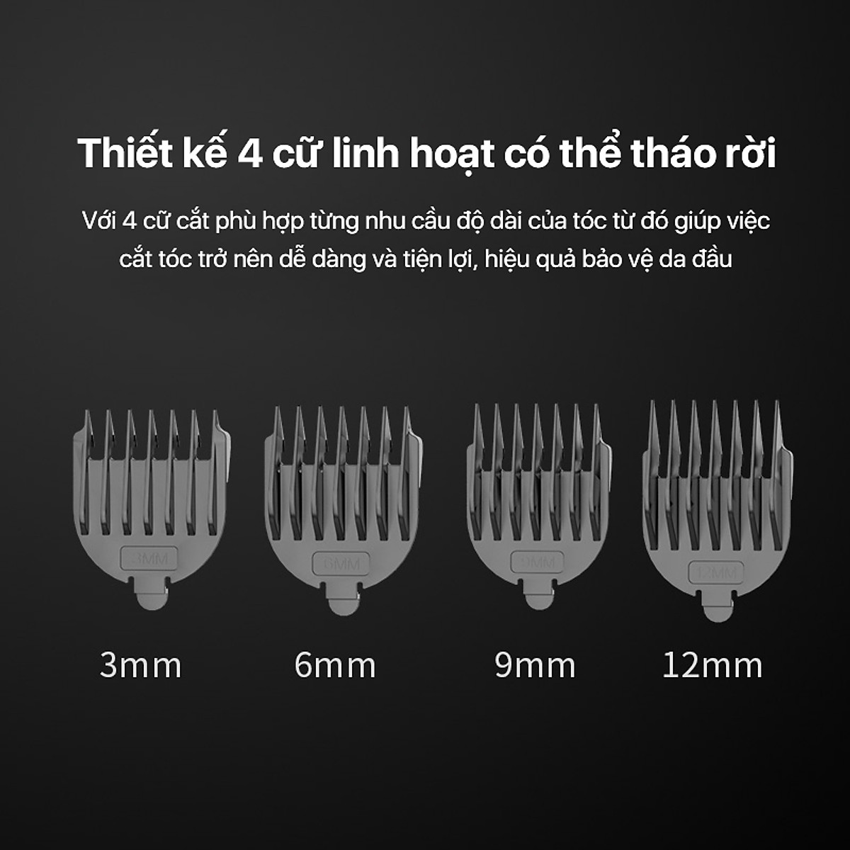 Tông đơ cắt tóc đa chức năng Enchen Beardo2 chất liệu thép không gỉ nhiều cữ linh hoạt - Hàng chính hãng