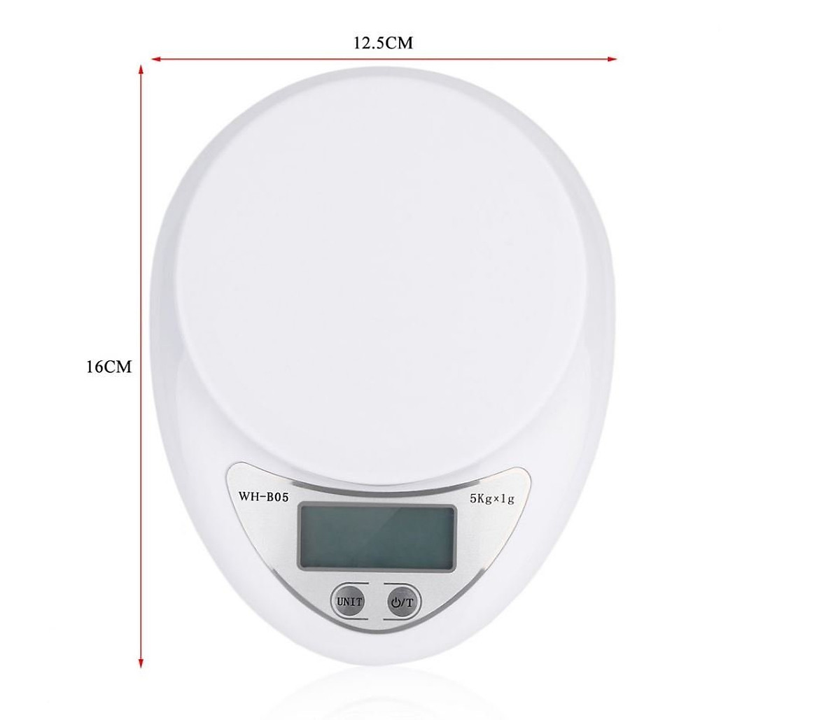 Cân Điện Tử Nhà Bếp Mini Electronic Kitchen Scale Cân Thực Phẩm 5Kg – 1G Kèm Pin