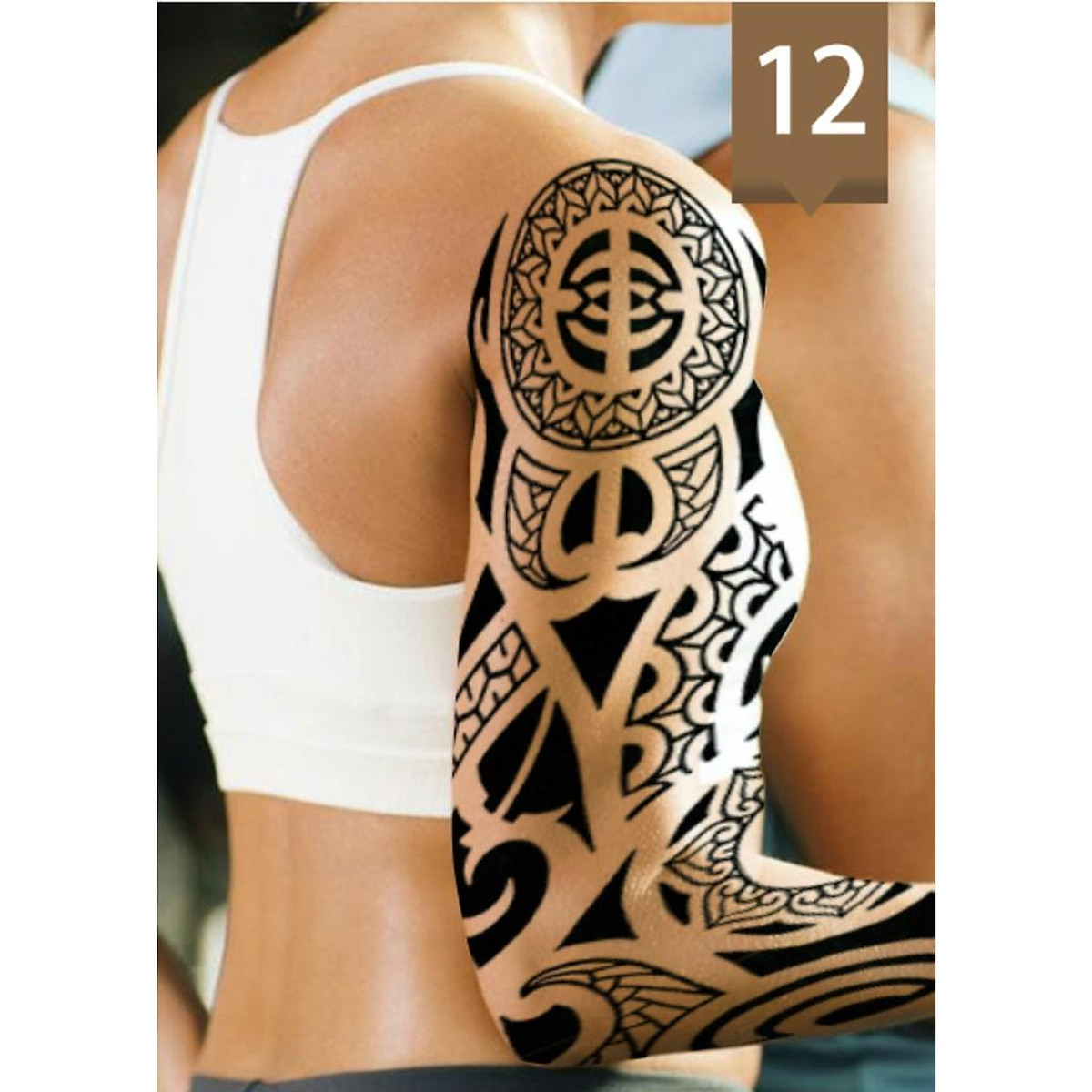 Hình xăm dán tattoo vòng tay đen tattoo đường thẳng MX1287 có hàng sẵn  tại Candyshop88
