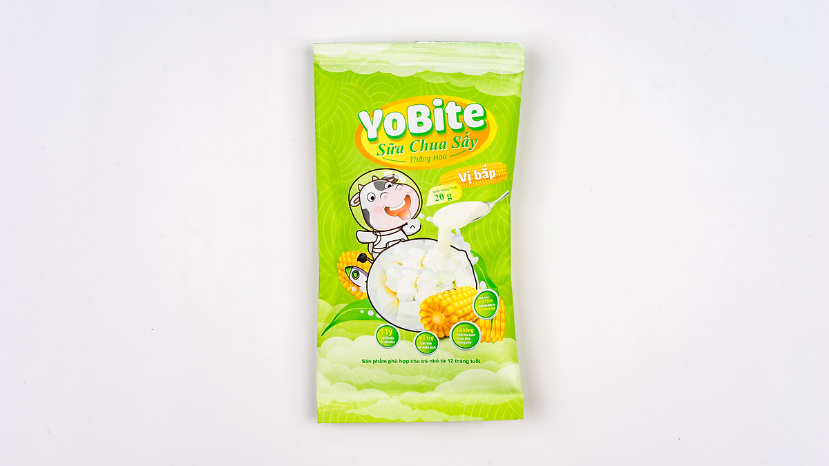 Sữa Chua Sấy Thăng Hoa Yobite-Vị Bắp 20grams- Hỗ trợ tiêu hóa, tăng sức đề kháng