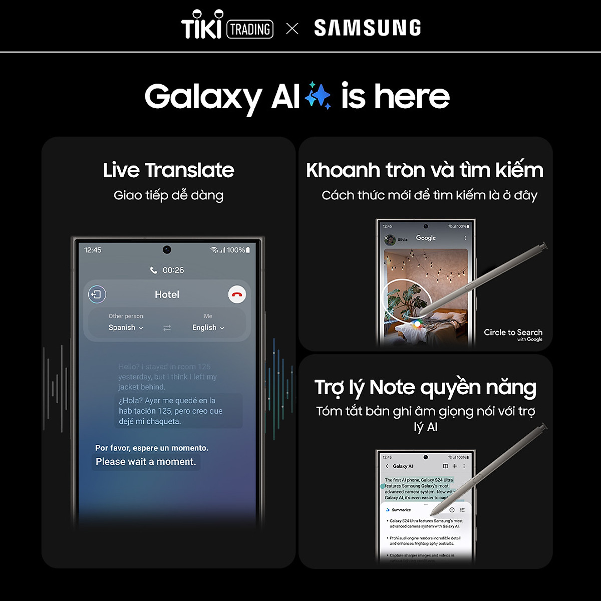 Điện thoại AI Samsung Galaxy S24 Ultra, Camera 200MP Zoom 100x, S Pen - Hàng Chính Hãng
