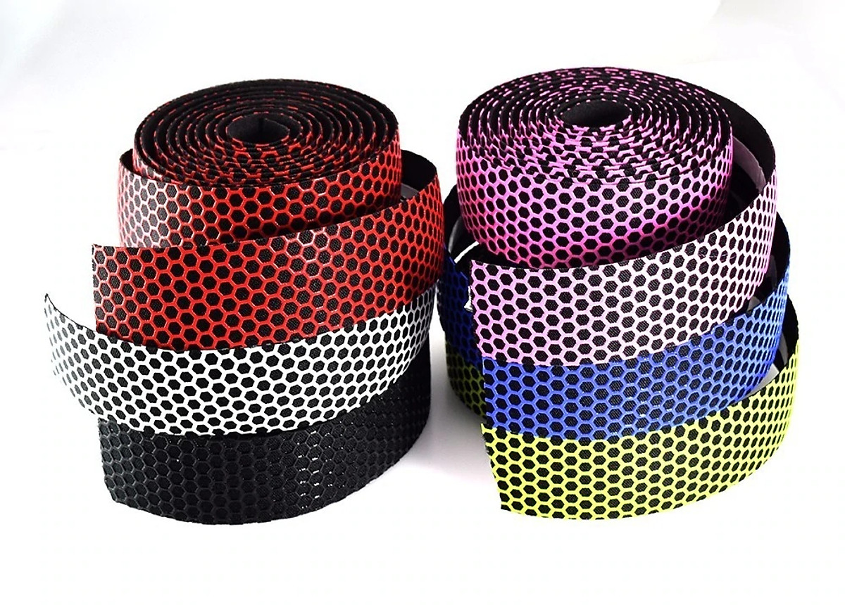 Bộ 2 Ruy Băng Quấn Silicon Ghi Đông Tay Cầm Chống Trơn Trượt Cho Xe Đạp Đua Thể Thao Đường Trường Thiết Kế Ba Chiều Tổ Ong Siêu Nhẹ Thoáng Khí Hút Mồ Hôi Cao Cấp Mai Lee