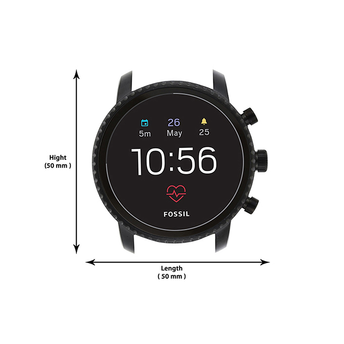 Mua ng h thong minh nam Fossil Gen 4 Smartwatch Explorist day silicone FTW4018 en Tiki