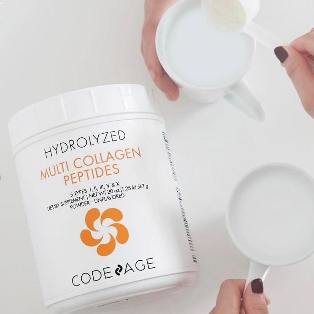 Bột Uống Bổ Sung Collagen Codeage Giúp Trẻ Hóa Da Toàn Diện Codeage Multi Collagen Peptides Powder 567g