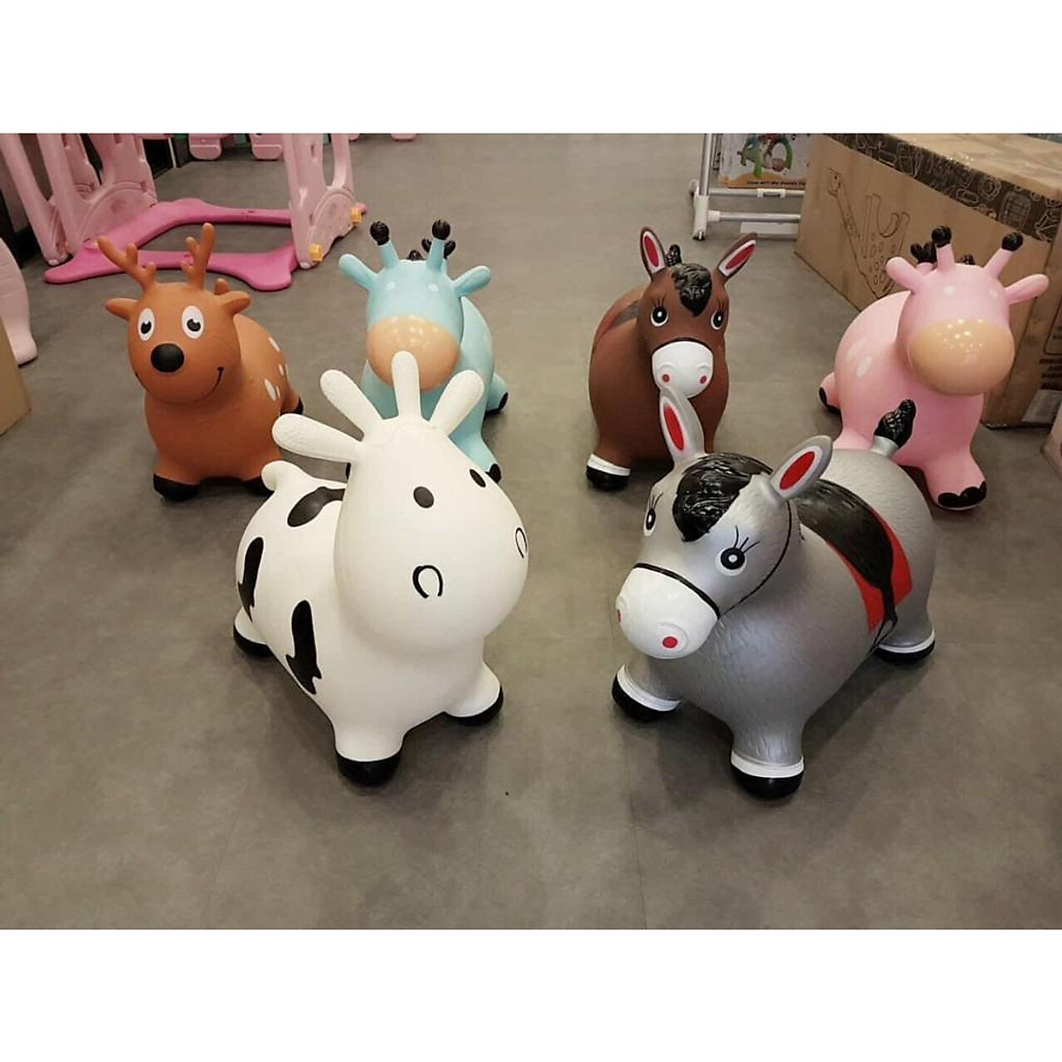 Thú nhún trẻ em cao cấp Toyshouse PA1012 - Tiêu chuẩn Xuất khẩu Mỹ (ASTM) và Châu Âu (EN71)- Đồ chơi vận động cho bé từ 8 tháng