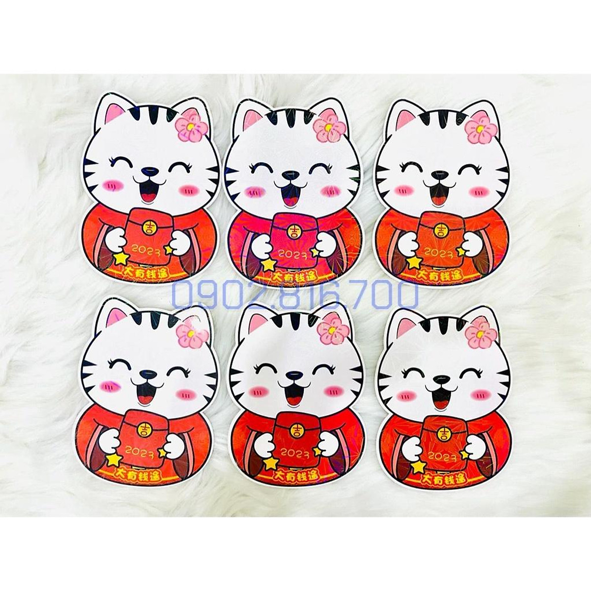 Hot trend 10 bao lì xì chibi hình mèo chiêu tài đủ mẫu dễ thương giấy