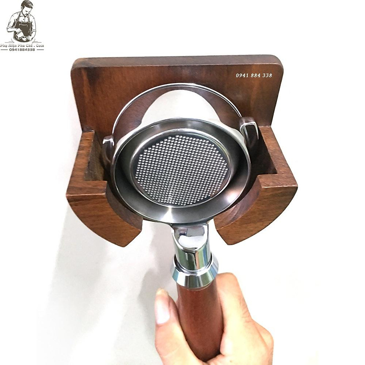 Giá Đỡ Tay Pha, Portafilter Chất Liệu Gỗ