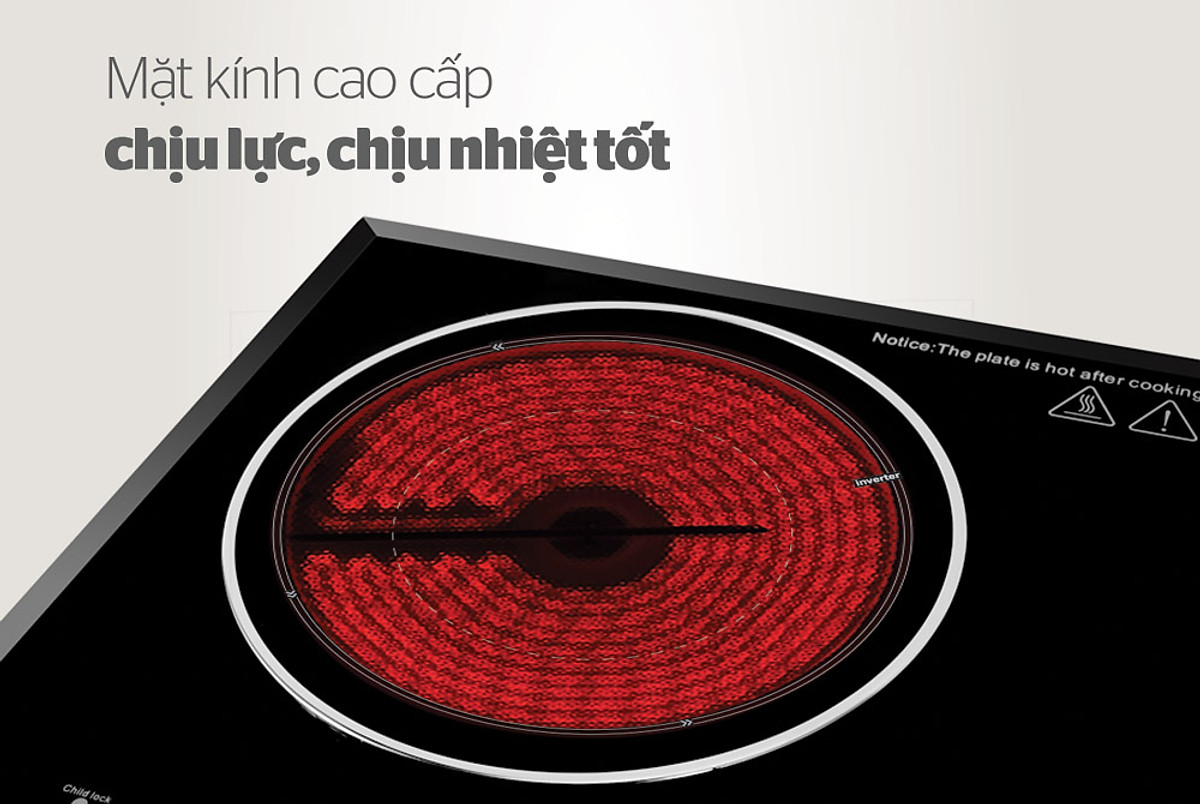 Bếp Đôi Điện Từ Hồng Ngoại Sunhouse SHB8609 (Tổng công suất 3600W) - Hàng chính hãng