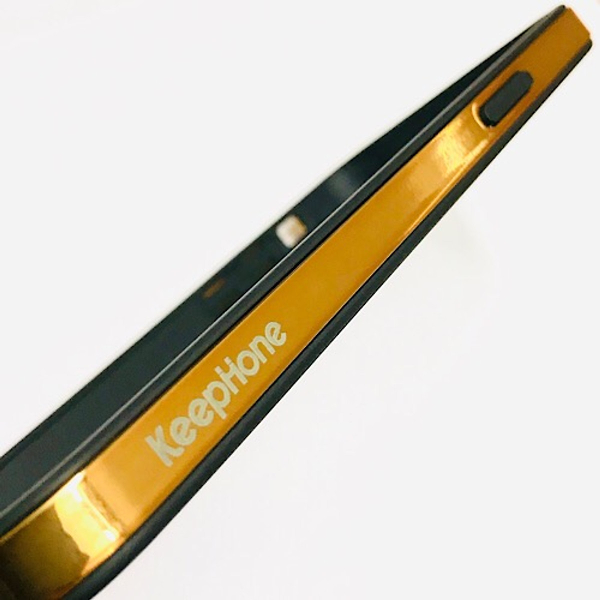 Ốp lưng cho iPhone 12 Pro Max (6.7) hiệu KeepHone viền Gold Tpu Pc trong suốt (Không ố màu) - Hàng nhập khẩu